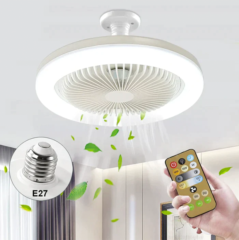 Ventilador Turbo com Lâmpada de LED 2 em 1 + Spray Umidificador (DE BRINDE!)
