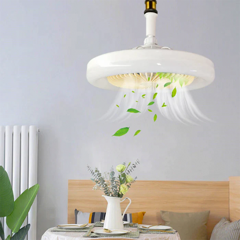 Ventilador Turbo com Lâmpada de LED 2 em 1 + Spray Umidificador (DE BRINDE!)