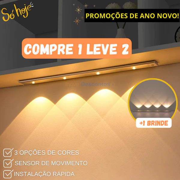Kit 2 Luminárias Recarregável com sensor de movimento (COMPRE 1 LEVE 2)